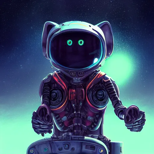 Prompt: alien cat robots on moon surface, vivid colors, high details, cinematic, 8k resolution, beautiful detailed, photorealistic, digital painting, artstation, concept art, smooth, sharp focus, illustration, fantasy background, artstation trending, octane render, unreal engine