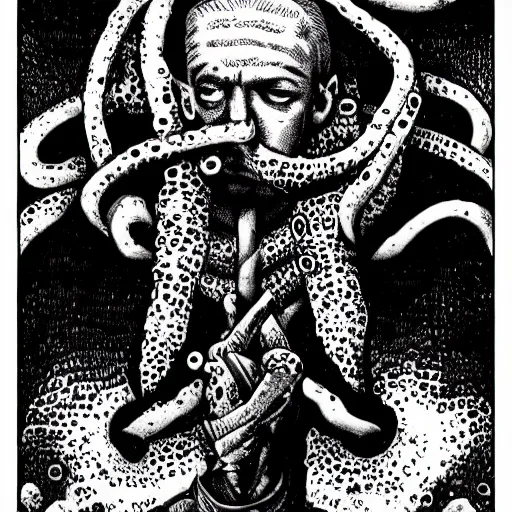 Image similar to a hero made by H P Lovecraft