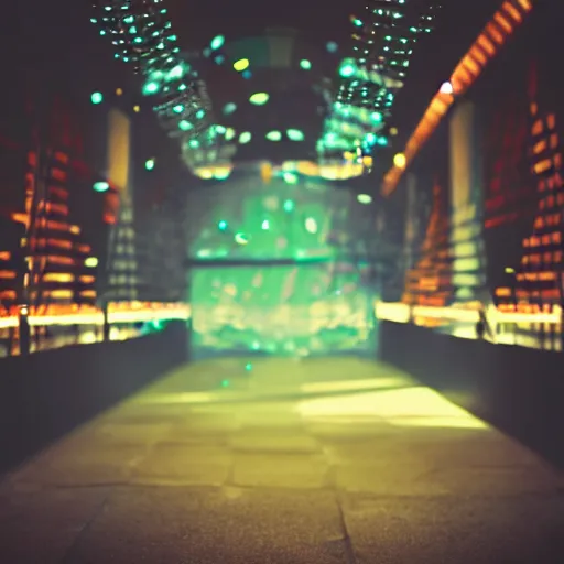 Image similar to cinematic background effects, neon lights, glowing, after effects, post processing, bokeh, sharp focus, modern, dark, gradients