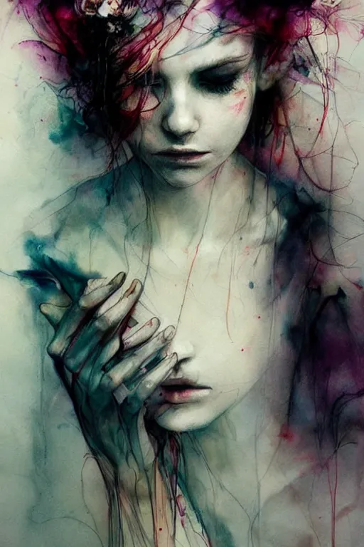 Image similar to a sorrowfull farewell by agnes cecile, beautiful, soft, smooth, solitude, dramatic, peaceful
