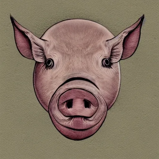 Image similar to esoteric pig art