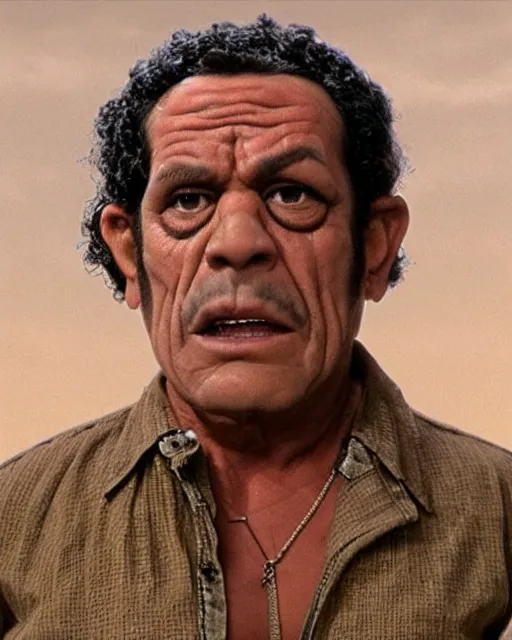 Prompt: tuco salamanca as a muppet. highly detailed felt. hyper real photo. 4 k.