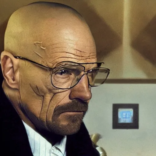 Prompt: walter white as cyborg