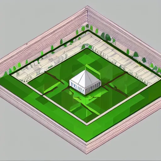 Image similar to isometric view of a diamond deposit from a resource gathering game