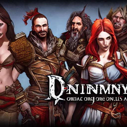 Prompt: 4 adventurers divinity original sin 2 taking group photo