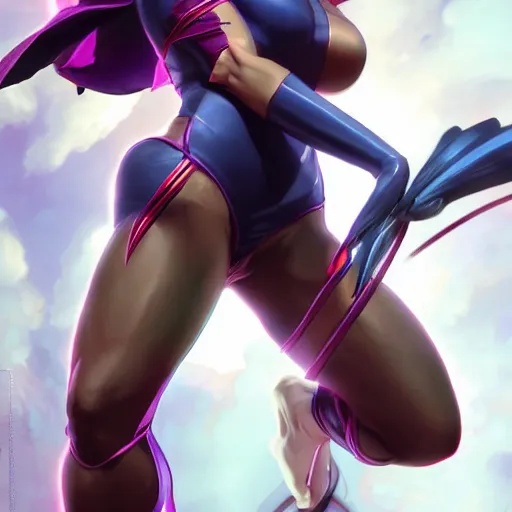 Image similar to psylocke as a street fighter character, cg animation, capcom, realistic, character select portrait, by artgerm, greg rutkowski, alphonse mucha, 3 d