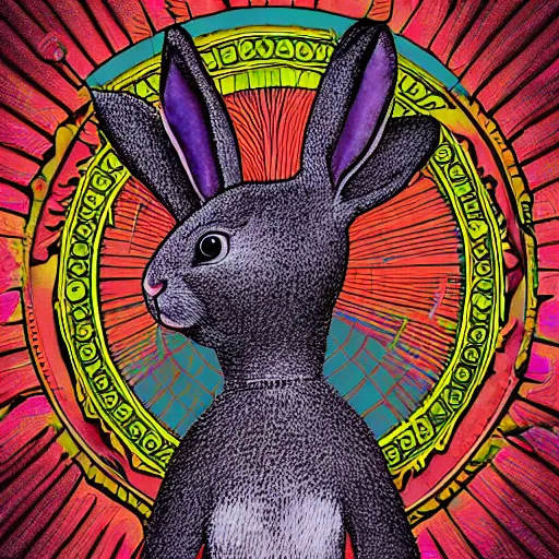 Image similar to a rabbit god by jon neimeister.