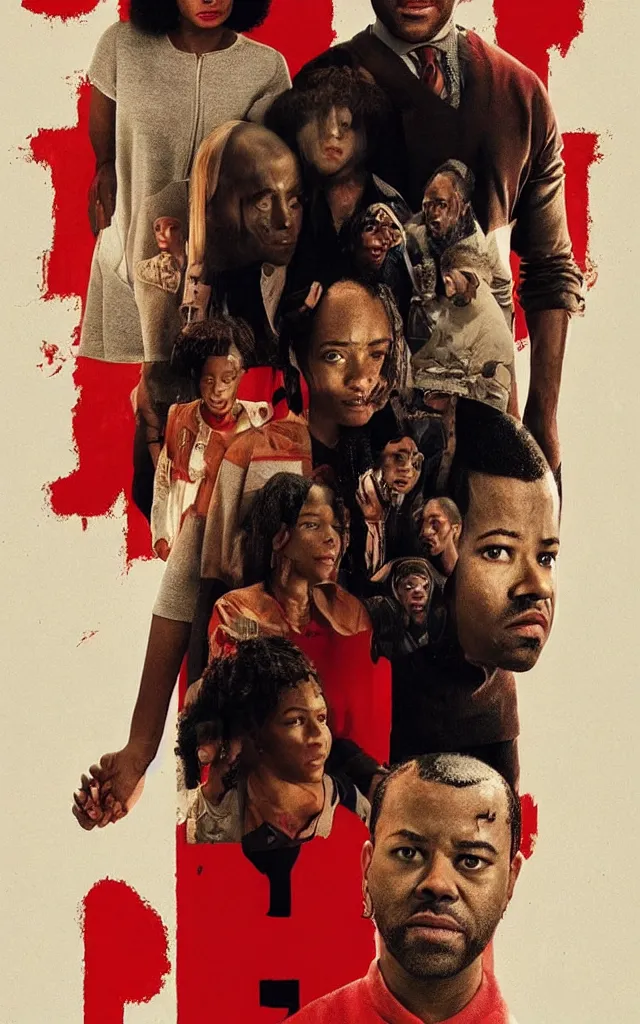 Image similar to “ a poster for the new jordan peele movie showing the protagonist ”