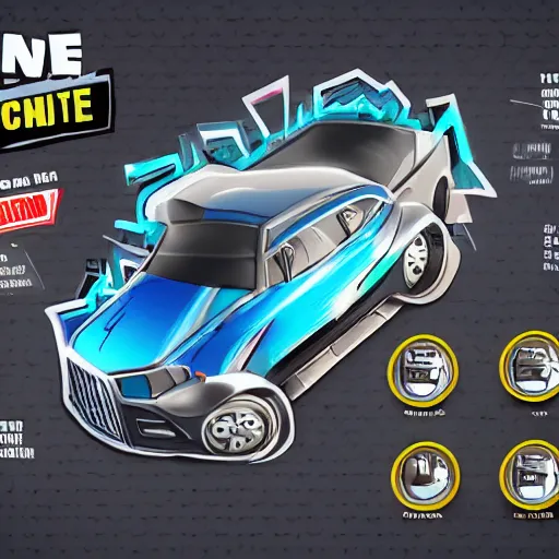 Image similar to car engine, car parts concept, card, comic page, realistic fortnite, ui card, Hyperrealism