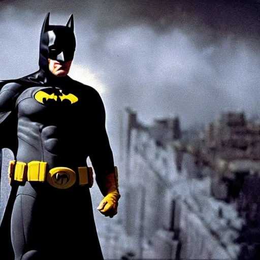 Image similar to a film of a batman movie directed by Darren Aronofsky