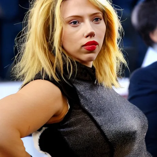 Image similar to scarlet johansson as a hamster