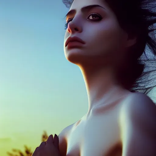 Image similar to photographic portrait of a stunningly beautiful latina emo renaissance female in soft dreamy light at sunset, soft focus, contemporary fashion shoot, in a tim burton movie, by edward robert hughes, annie leibovitz and steve mccurry, david lazar, jimmy nelsson, extremely detailed, breathtaking, hyperrealistic, perfect face, octane render