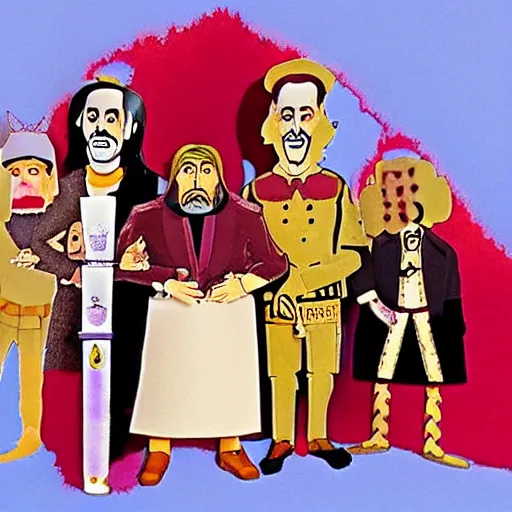 Image similar to monty python cutout animation by terry gilliam