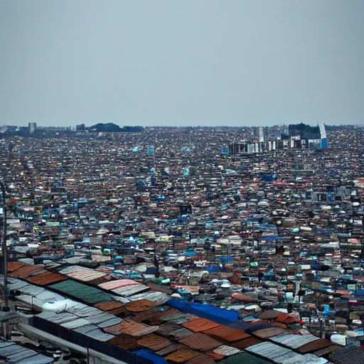 Image similar to the sky above the port was the color of television, tuned to a dead channel. chiba city. r / corecyberpunk