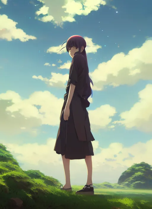 Prompt: portrait of djigokushojo, cloudy sky background lush landscape illustration concept art anime key visual trending pixiv fanbox by wlop and greg rutkowski and makoto shinkai and studio ghibli