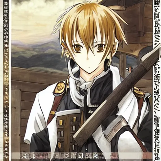 Image similar to mushoku tensei japanese manga art