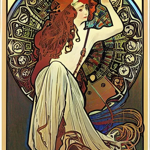 Prompt: alphonse mucha