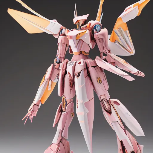 Image similar to futuristic nymphaea mecha waterlily upper body, sepals forming helmet, beautifully detailed, nymphaea, 8 k hd resolution, barbatos gundam with floral inlay, bandai box art, star wars, makoto kobayashi, frank gehry, raymond swanland