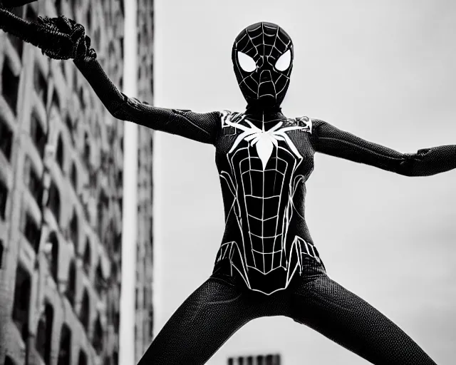 Image similar to iron spider suit, lomography lady grey