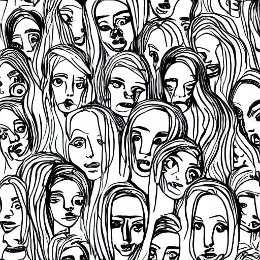 outline of faces, wallpaper | Stable Diffusion | OpenArt