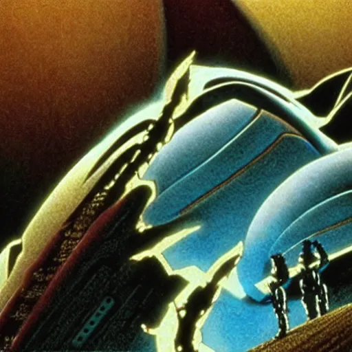 Image similar to a still from Jodorowsky's Dune