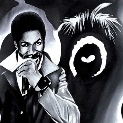 Image similar to marvin gaye singing to michael jackson, cartoon, animated series, unreal engine, psychedelic