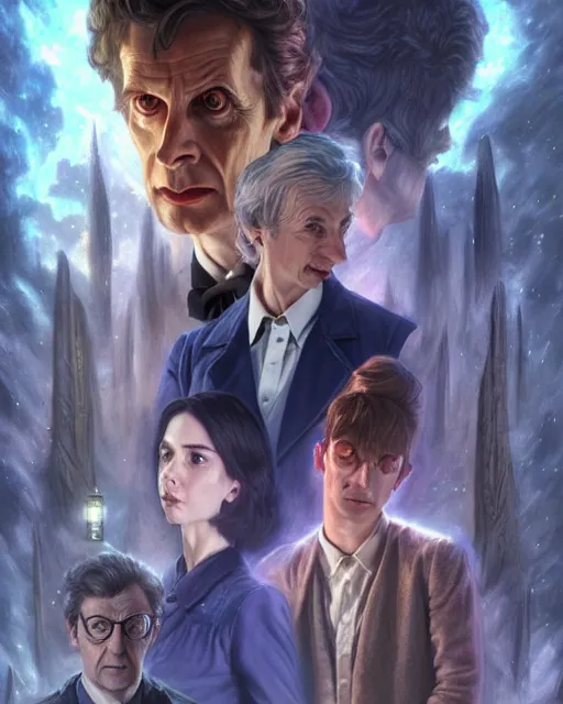 Prompt: doctor who portrait, highly detailed, d & d, fantasy, highly detailed, digital painting, trending on artstation, concept art, sharp focus, illustration, global illumination, ray tracing, realistic shaded, art by artgerm and greg rutkowski and fuji choko and viktoria gavrilenko and hoang lap