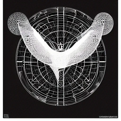 Image similar to a mechanical bird in the matrix contemplating the data science wired mandala, illustration by yoji shinkawa and james jean