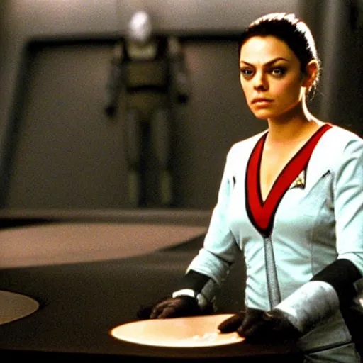 Image similar to A still of Mila Kunis as T'Pol in Star Trek: Enterprise (2001)