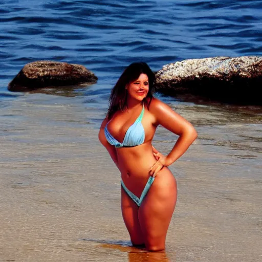 Image similar to pisceus in bikini on the beach