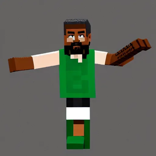 Prompt: kanye west as a minecraft character
