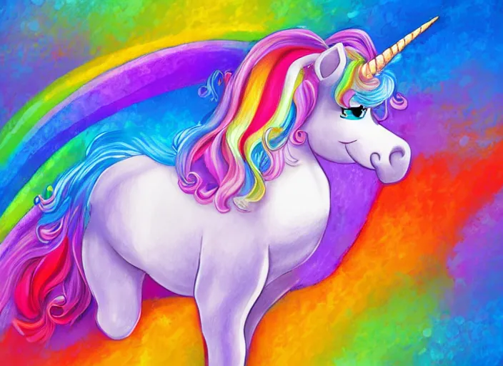 Image similar to unicorn relaxing, teed relaxing colorful, modern, disney, in style of pixar, highly detailed, sharp focus, digital painting