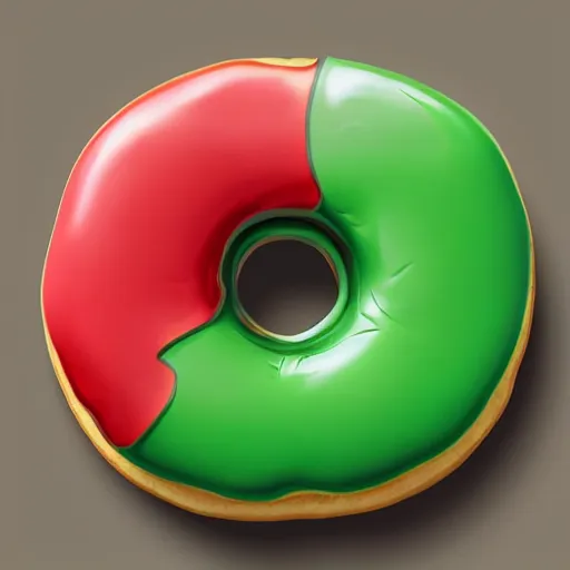 Prompt: a realistic iphone apple logo like a donut, photorealistic, ultra detailed, intricate