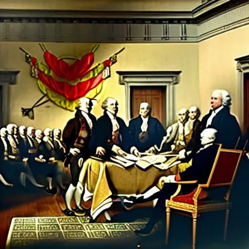 Image similar to The signing of the declaration of independence but everyone is a native american, 4k, realistic, extremely detaile