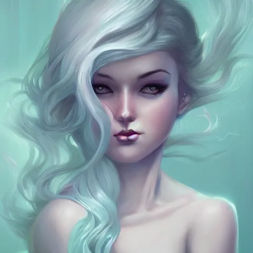 Prompt: a pinup by charlie bowater and anna dittmann.