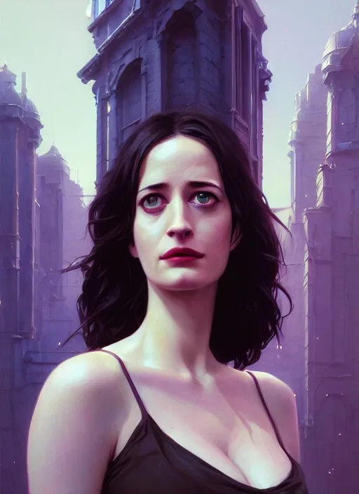 Image similar to highly detailed portrait of the dreamers ( 2 0 0 3 ) - era eva green in gta v, stephen bliss, unreal engine, fantasy art by greg rutkowski, loish, rhads, ferdinand knab, makoto shinkai and lois van baarle, ilya kuvshinov, rossdraws, tom bagshaw, global illumination, radiant light, detailed and intricate environment