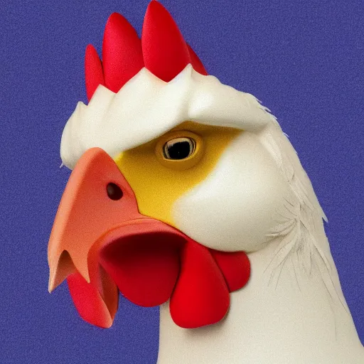 Image similar to a closeup portrait of an antropomorphic chicken wearing a suit, photorealistic