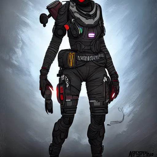 Image similar to wraith from apex legends, digital art, character design, masterpiece