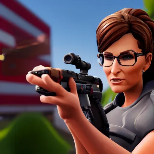 Image similar to a detailed portrait of sarah palin in fortnite, unreal engine 5 rendered, incredibly highly detailed and realistic, 8 k, sharp focus, studio quality