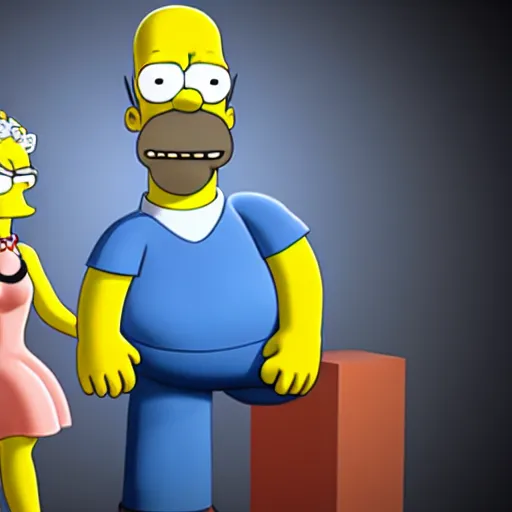 Image similar to homer simpson created in unreal engine 5 meta humans, 4k, high detail, high-resolution photograph, professional photography, ultra-detail