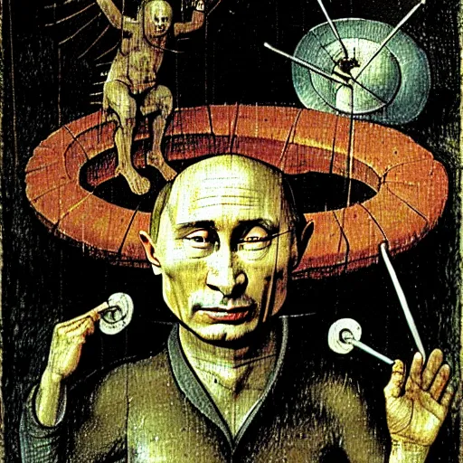 Image similar to putin in hell, hieronymus bosch