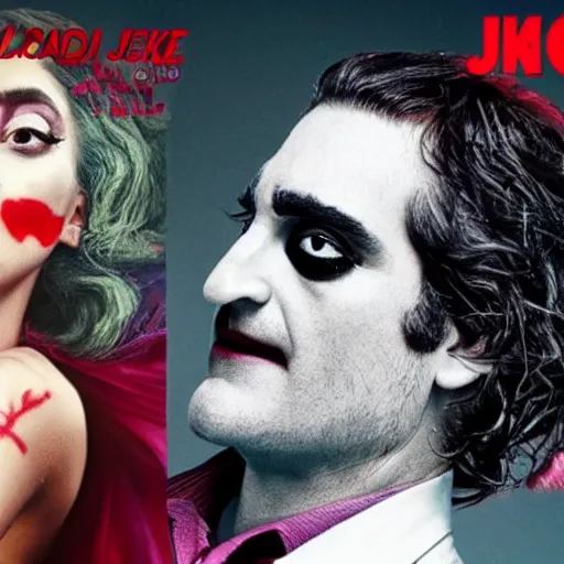 Image similar to detailed 4 k photorealistic lady gaga and joaquin phoenix talk each other, some detailed footage in next joker movie in the style of nick ut and eddie adams and margaret bourke and yousuf karshs and alfred eisenstaedt