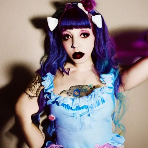 Prompt: melanie martinez, kawaii fashion, award winning photography, aesthetics