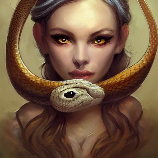 Prompt: a portrait of a snake portrait, cute and adorable, pretty, beautiful, art portrait, matte fantasy painting, deviantart, super detailed eyes, super detailed, nose, super detailed, eyes, artstation, by jason felix by steve argyle by tyler jacobson by peter mohrbacher, cinematic