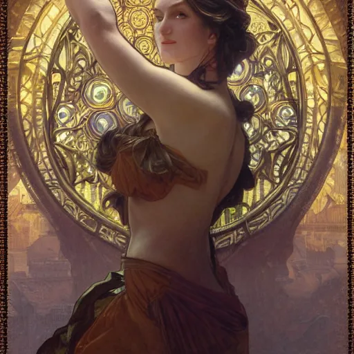 Prompt: stunning dynamic pose, a very much detailed full body of a goddess, intricate, professionally detailed, hdr, light fantasy, dynamic lighting, cinematic CG, smooth, cosplay, a very detailed elegant, sharp focus, a very detailed art by alphonse mucha and greg rutkowski