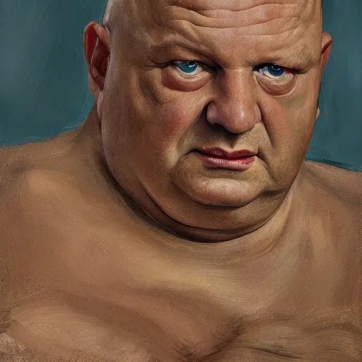 Prompt: high quality high detail painting by lucian freud, hd, varys from game of thrones