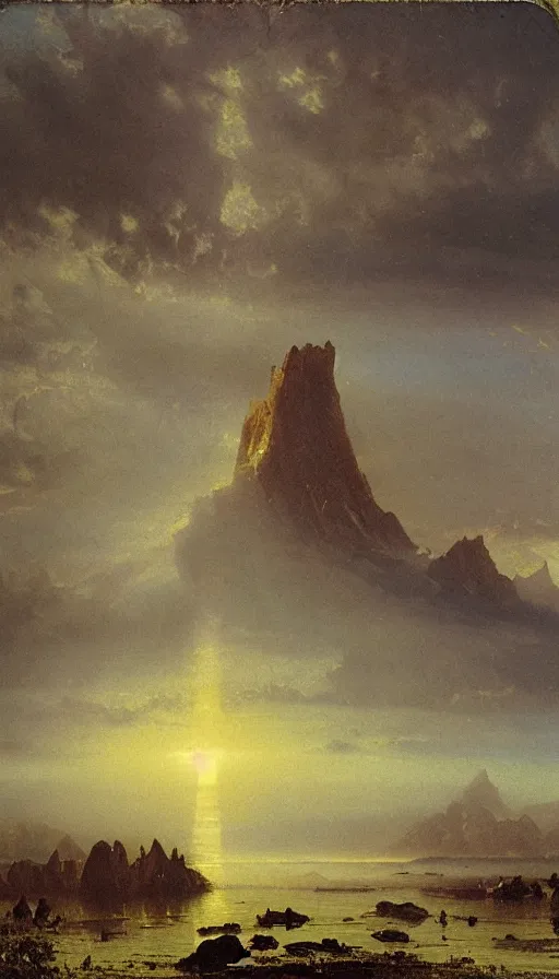 Image similar to The end of an organism, by Albert Bierstadt,