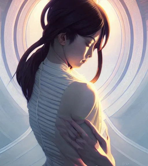 Image similar to symmetry ( naru from prey ) ultra detailed, intricate, dynamic lighting, digital art, anime, digital painting, art station, wlop, sharp focus, illustration, art by artgerm and greg rutkowski and alphonse mucha