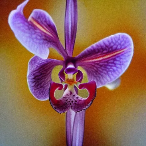 Image similar to an orchid flower made of flames