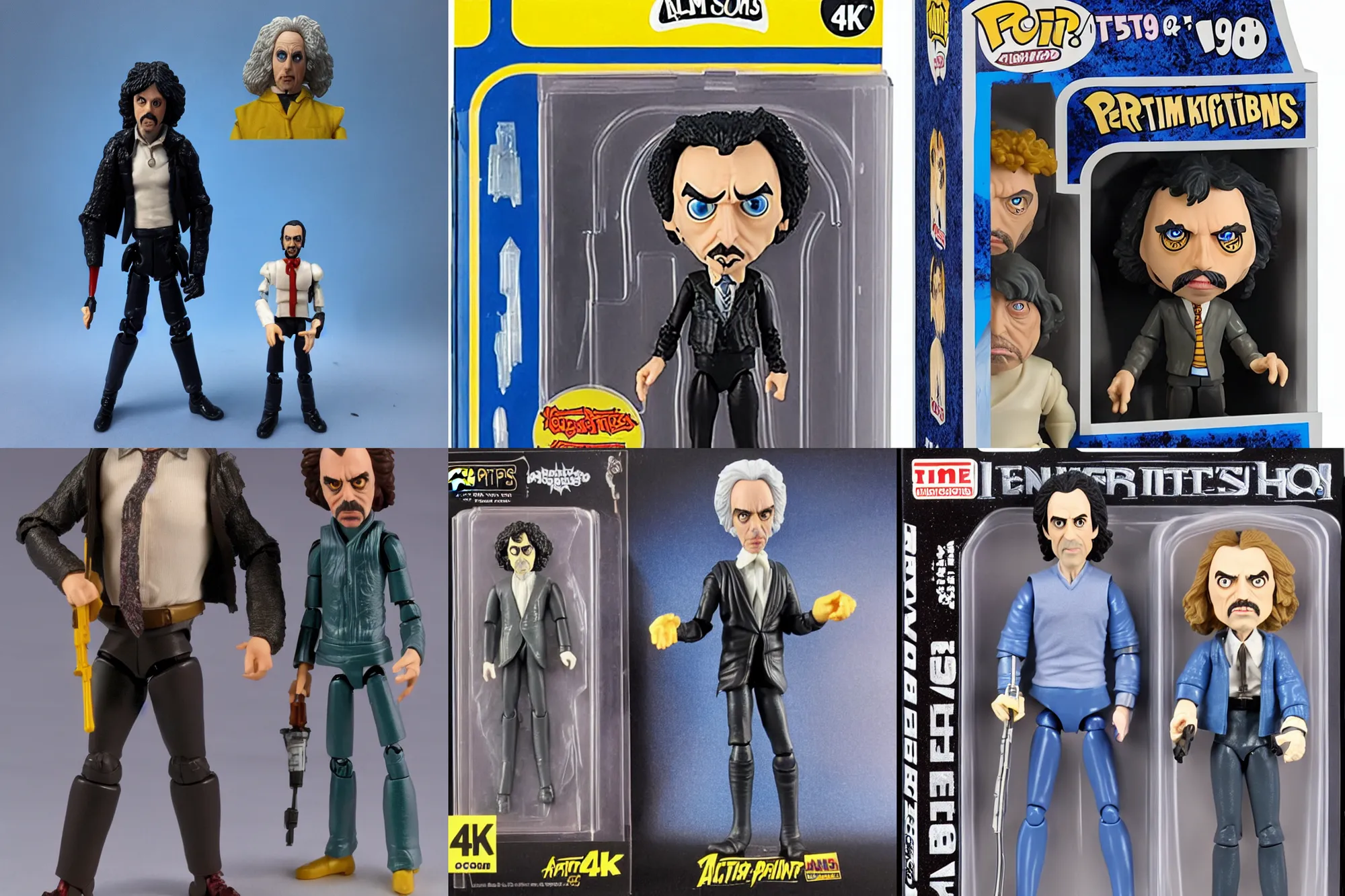 Prompt: Tim Burton as a 1980's Kenner style action figure, 5 points of articulation, full body, 4k, highly detailed